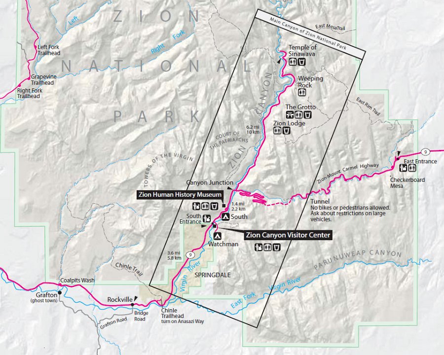 zion national park map