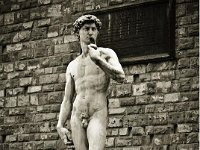 Michelangelo's David in the Piazza della Signoria